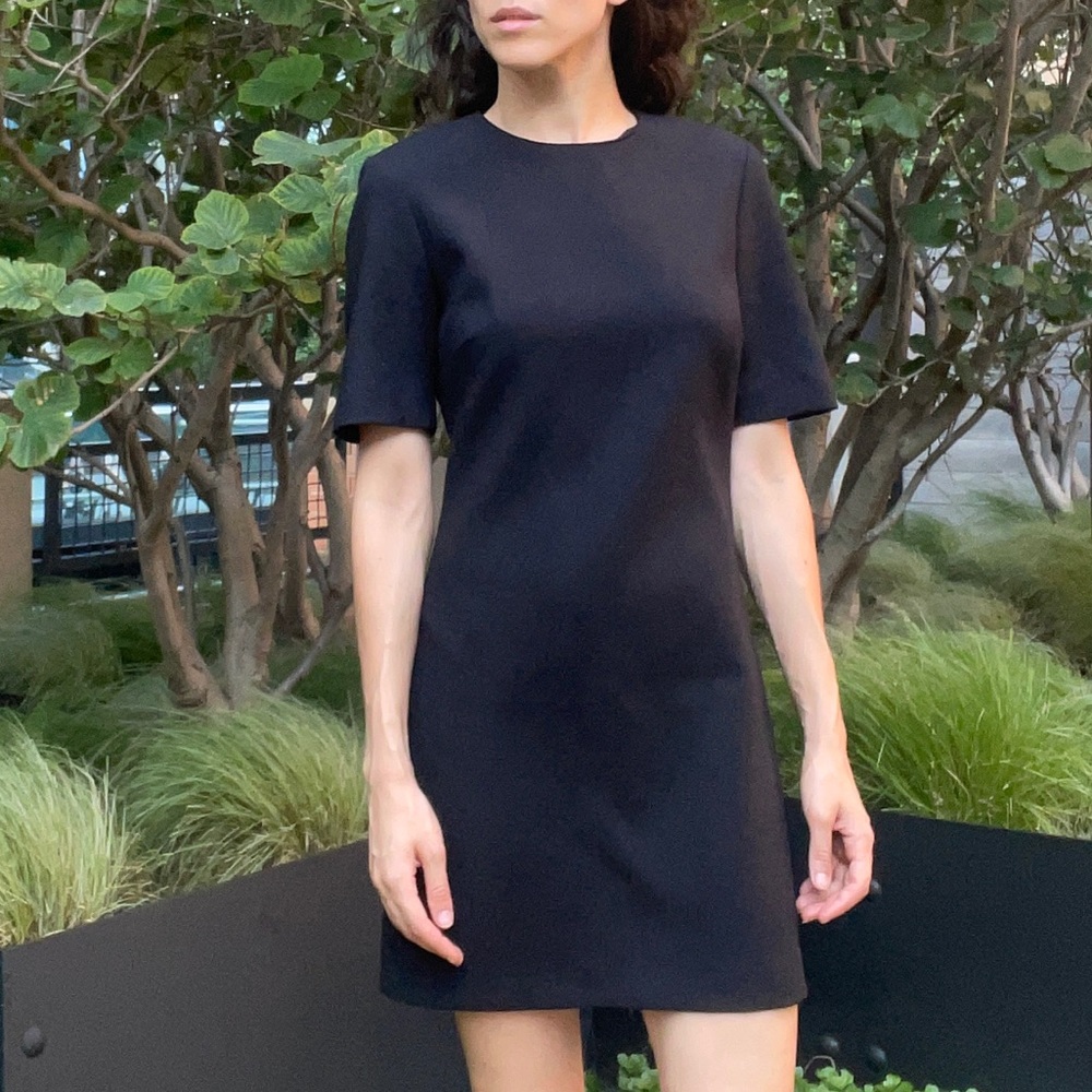 Zara short sleeve black dress